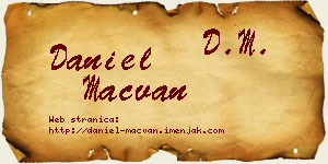 Daniel Mačvan vizit kartica